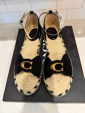 NIB Coach Dillon Suede Espadrilles Size 9.5B Never Worn